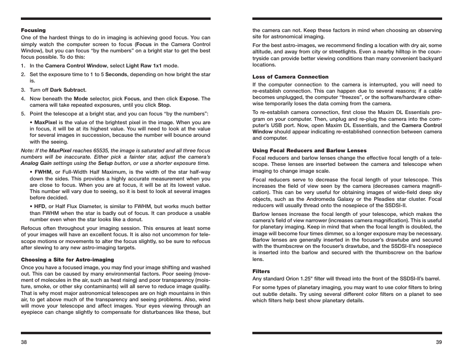 Orion 52080 User Manual | Page 20 / 22