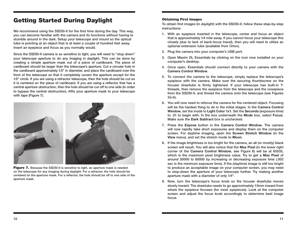 Getting started during daylight | Orion 52080 User Manual | Page 6 / 22
