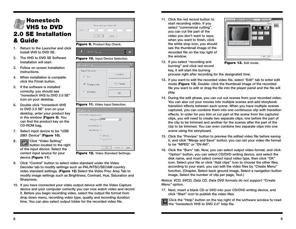 Honestech vhs to dvd 2.0 se installation & guide | Orion 52181 User Manual | Page 5 / 11