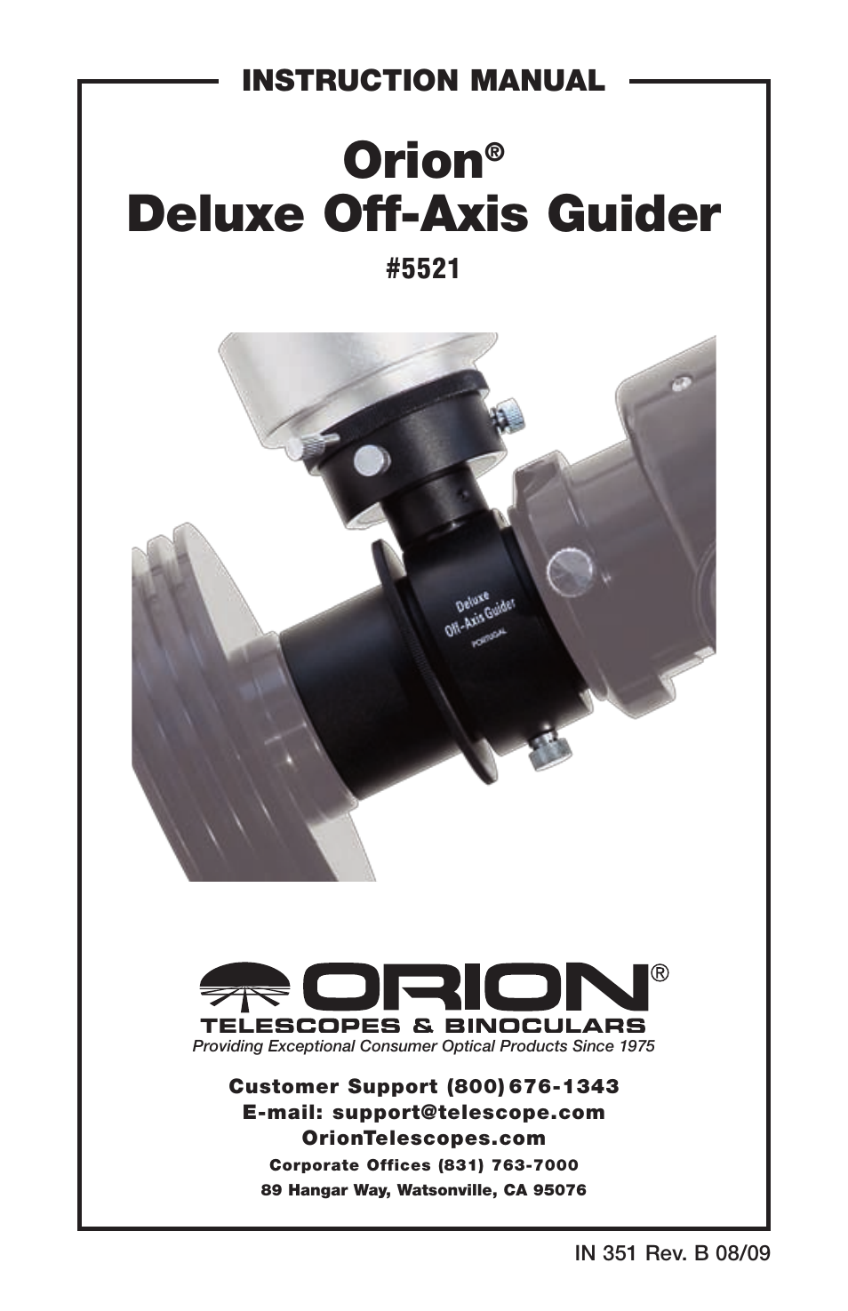 Orion 5521 User Manual | 6 pages