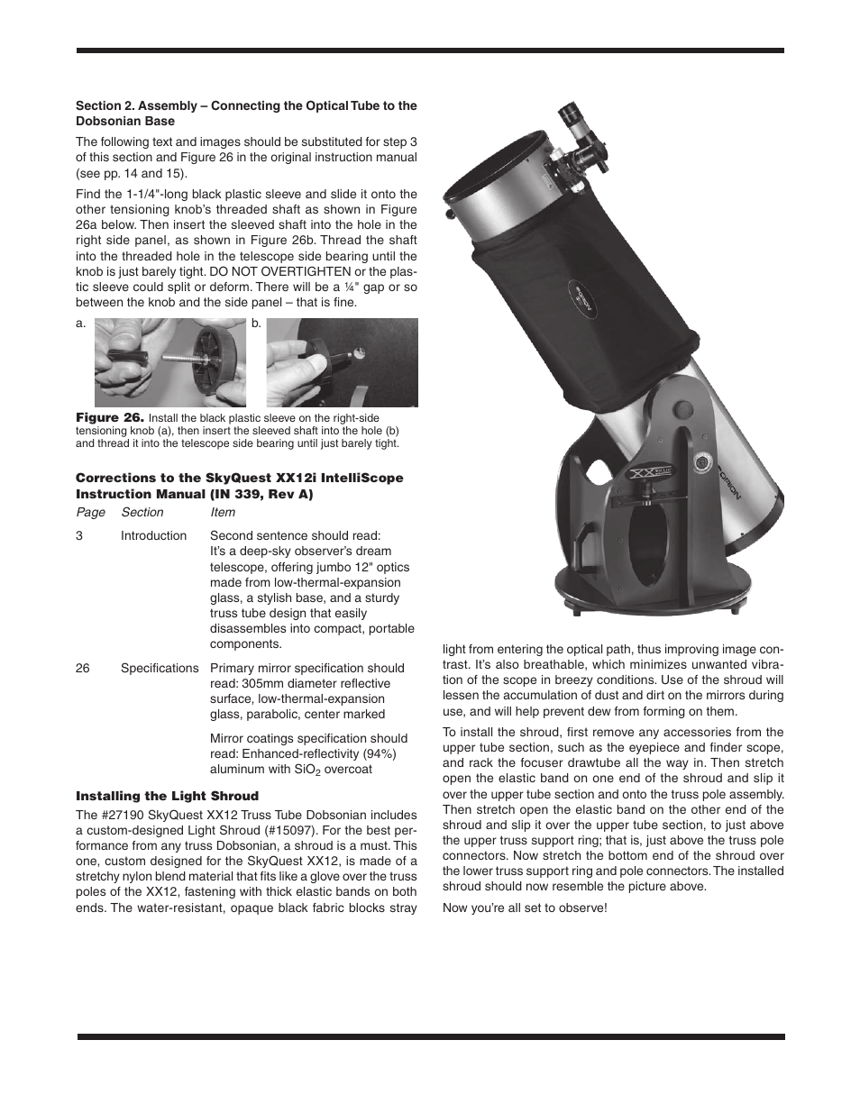 Orion SKYQUEST XX12I User Manual | Page 2 / 2
