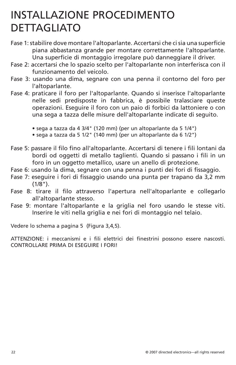 Installazione procedimento dettagliato | Orion CO650 User Manual | Page 19 / 24