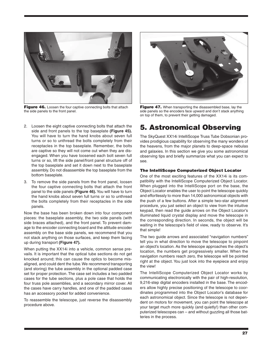 Astronomical observing | Orion SKYQUEST XX14I User Manual | Page 27 / 34