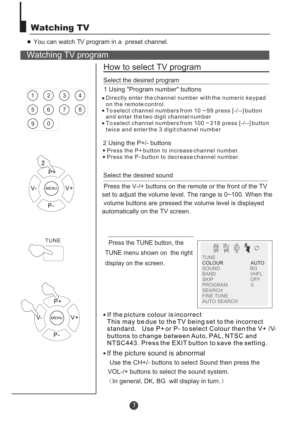If the picture sound is abnormal | Orion TV/DVD-1432 User Manual | Page 8 / 36