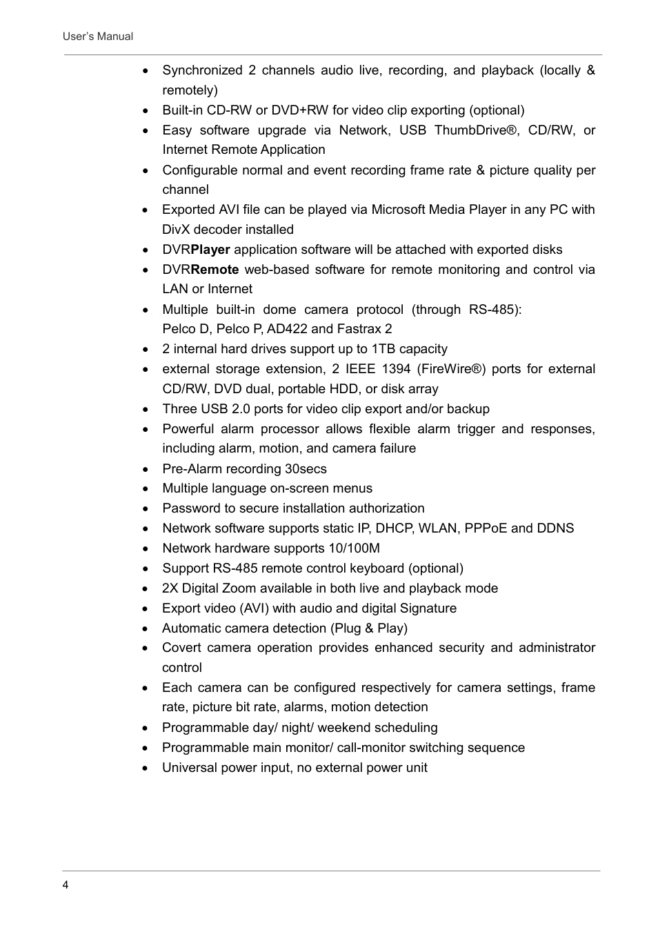 Optiview DVR User Manual | Page 9 / 45
