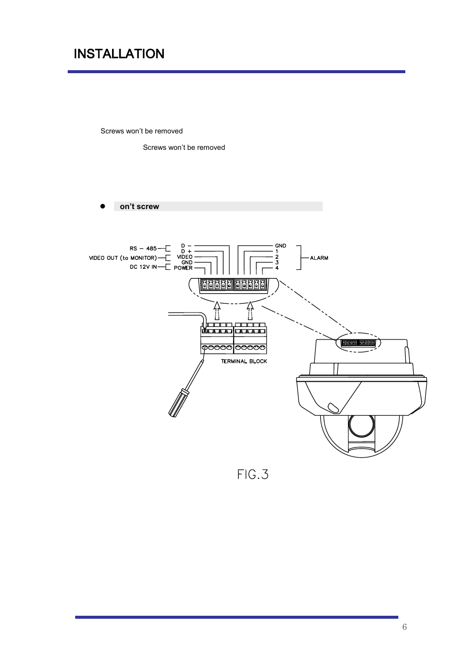 Installation, A. connection mathod | Optiview Mini Speed Dome Camera User Manual | Page 6 / 31