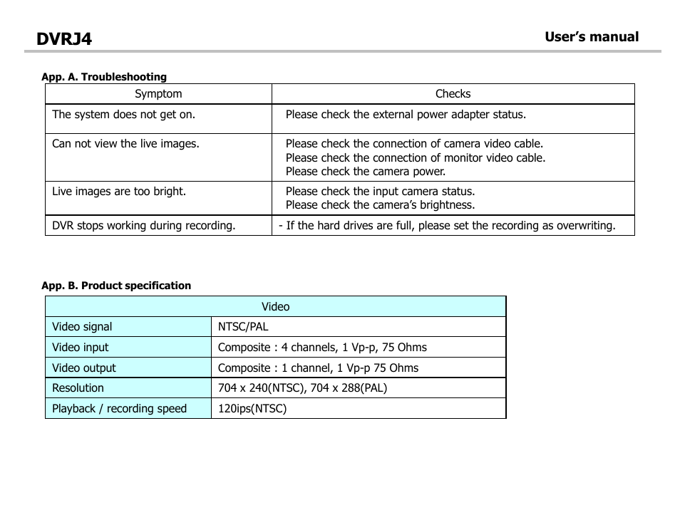 Dvrj4 | Optiview DVRJ4 User Manual | Page 41 / 44