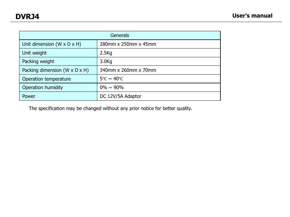 Dvrj4 | Optiview DVRJ4 User Manual | Page 43 / 44