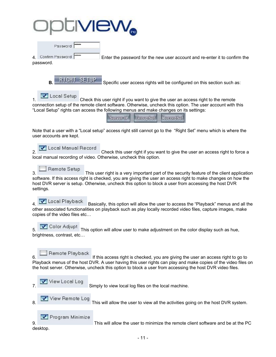 Optiview 2.28.06/4.37 User Manual | Page 11 / 19