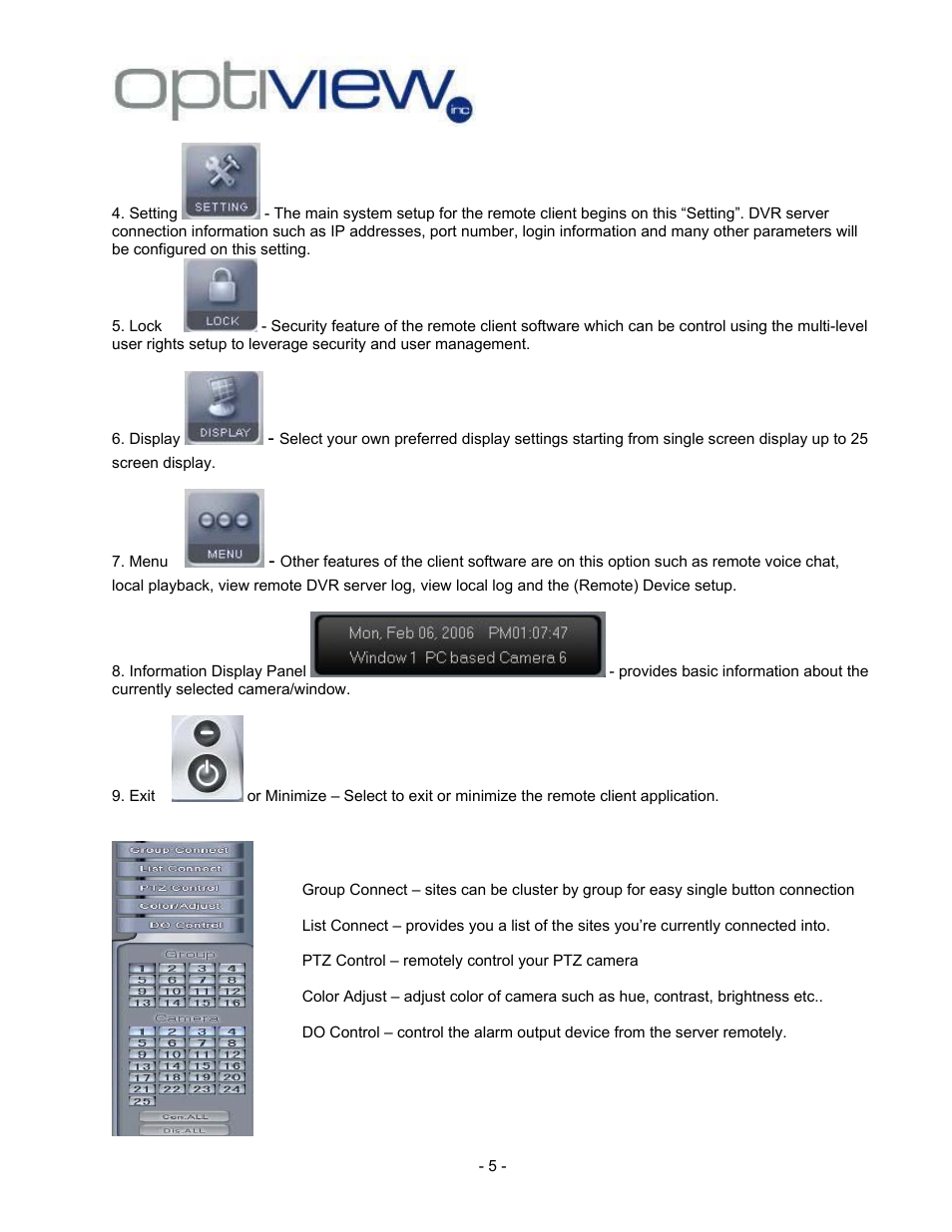 Optiview 2.28.06/4.37 User Manual | Page 5 / 19