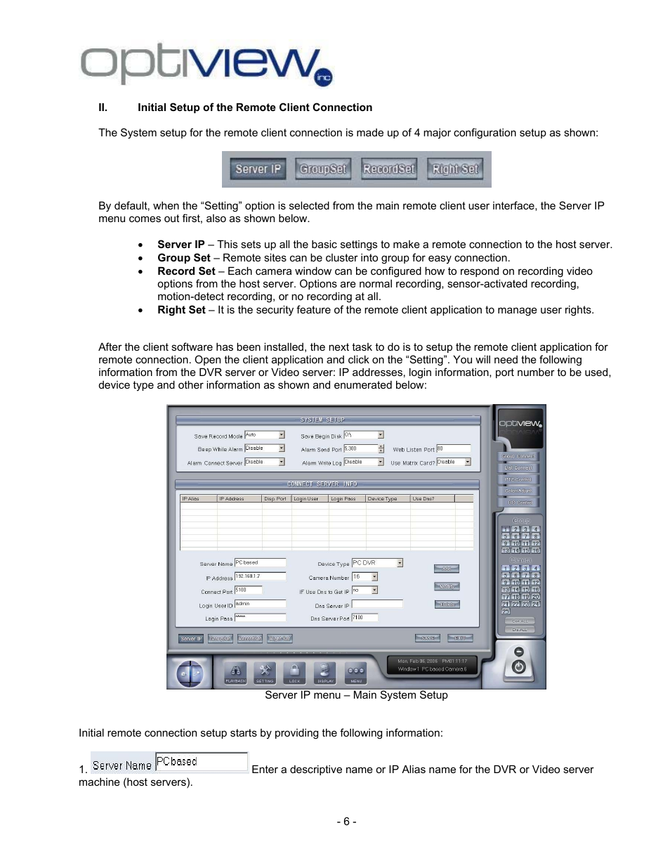 Optiview 2.28.06/4.37 User Manual | Page 6 / 19