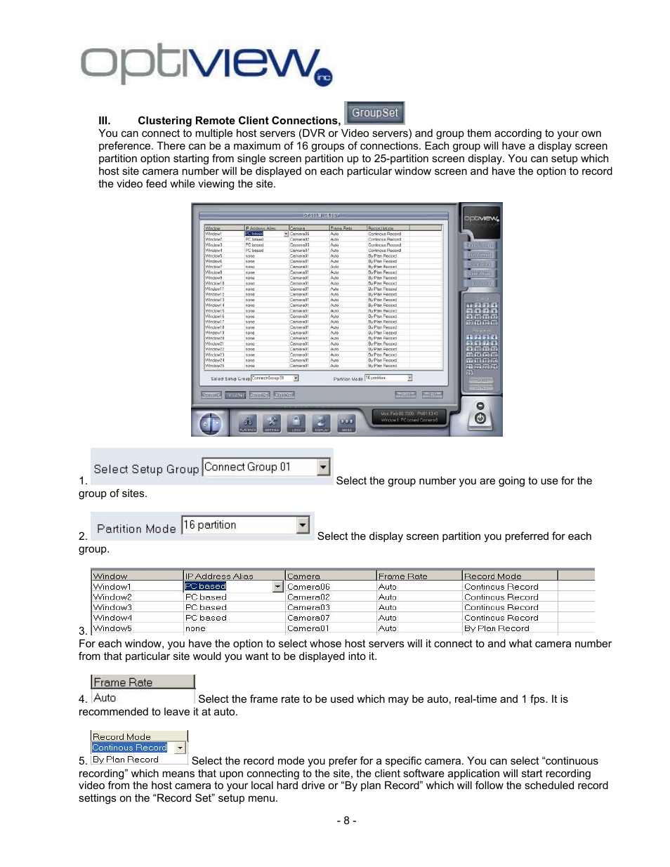 Optiview 2.28.06/4.37 User Manual | Page 8 / 19