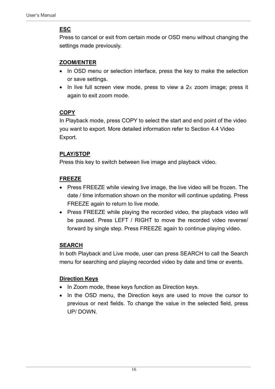 Optiview MPEG-4 User Manual | Page 16 / 41