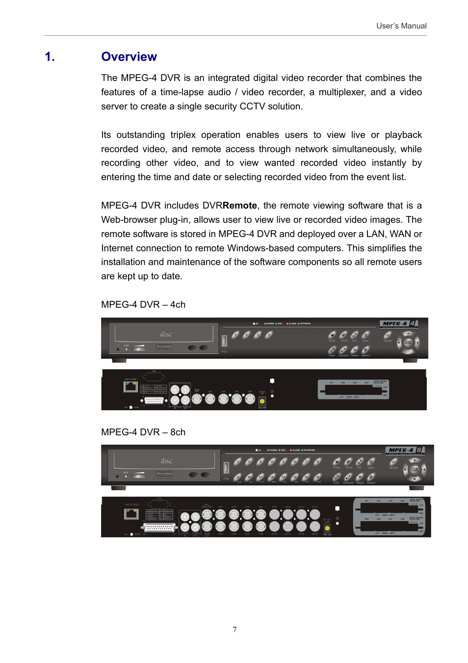 Overview | Optiview MPEG-4 User Manual | Page 7 / 41