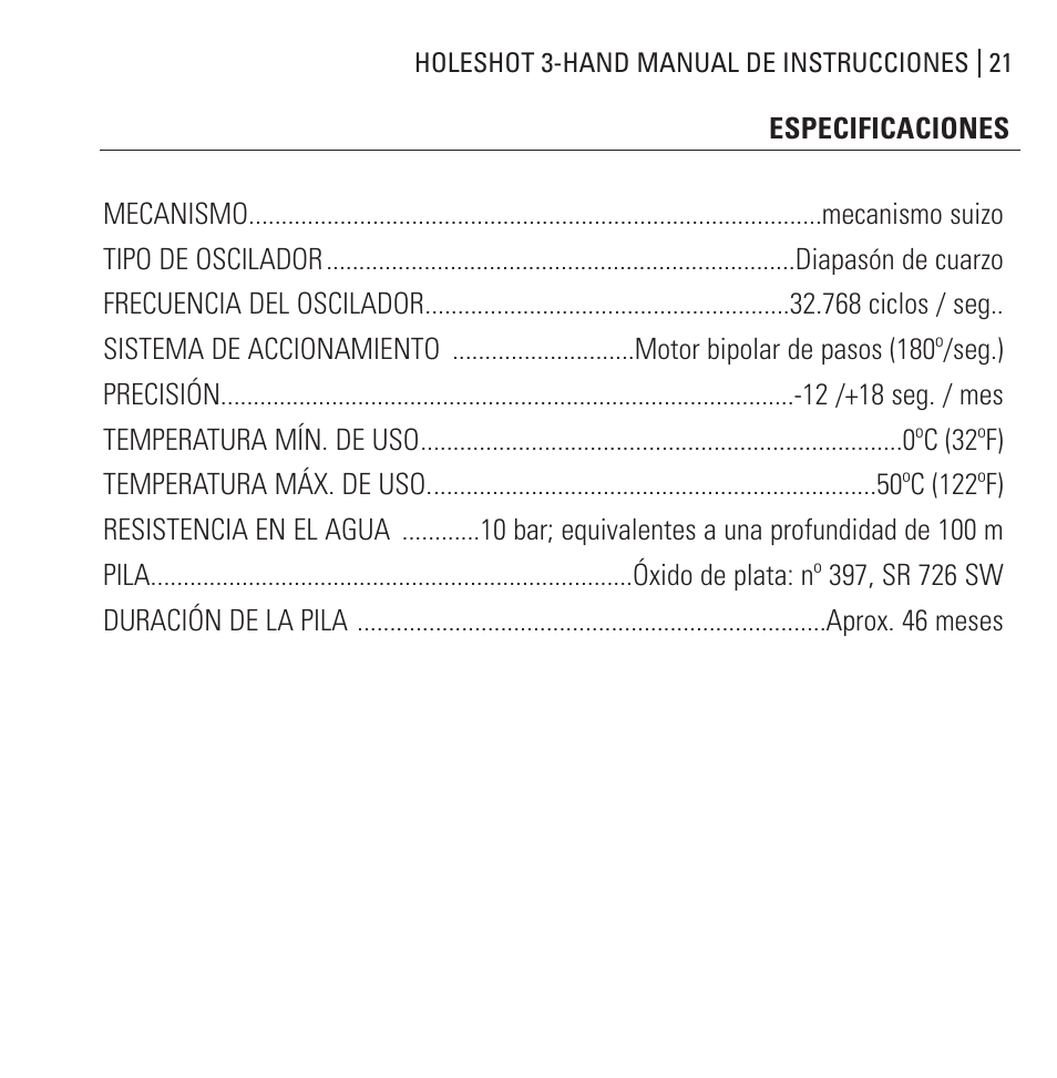 Oakley Holeshot 3 Hand User Manual | Page 22 / 99