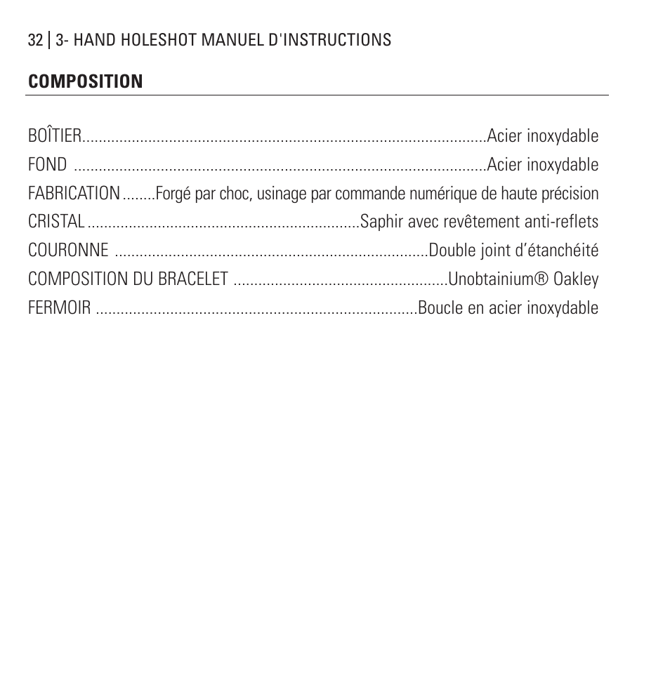 Oakley Holeshot 3 Hand User Manual | Page 33 / 99