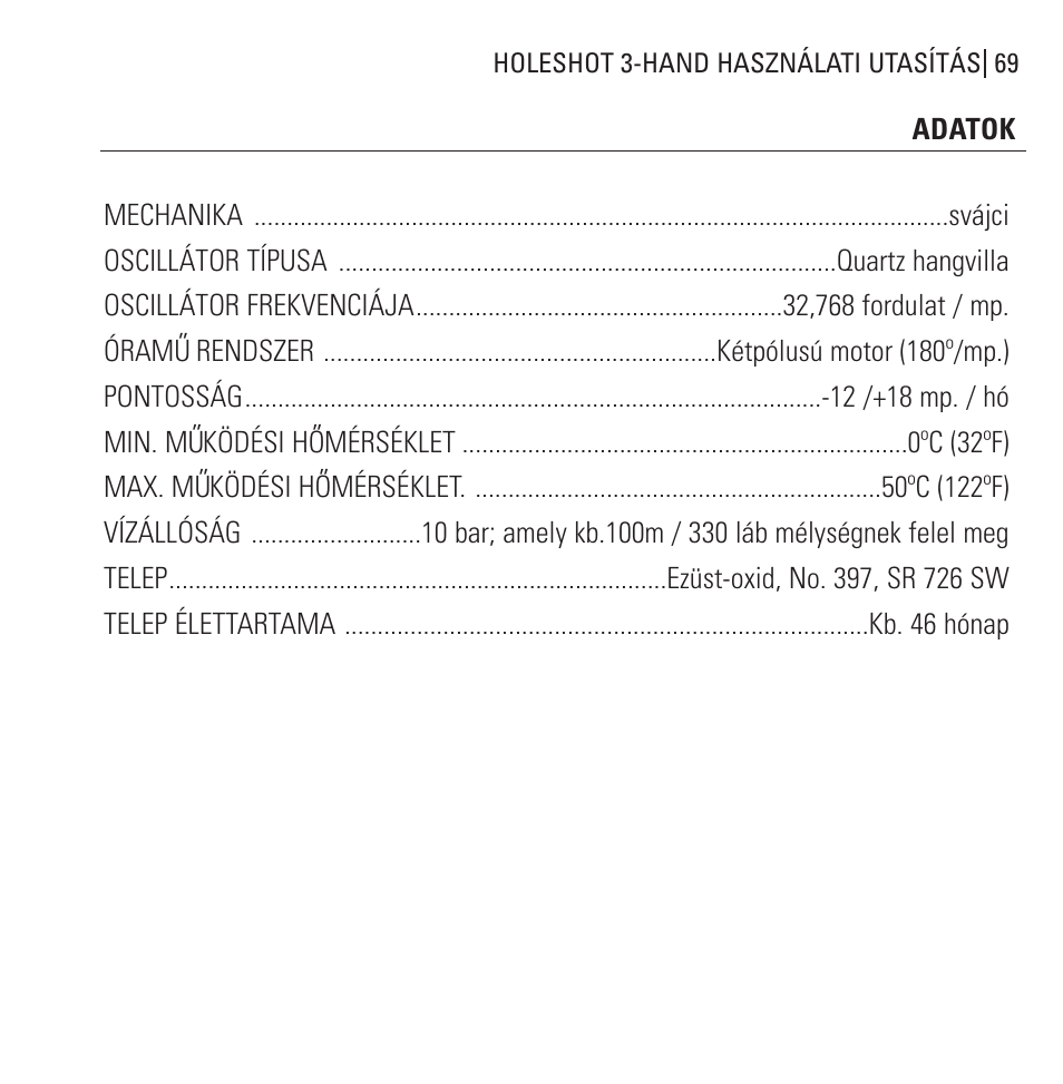 Oakley Holeshot 3 Hand User Manual | Page 70 / 99