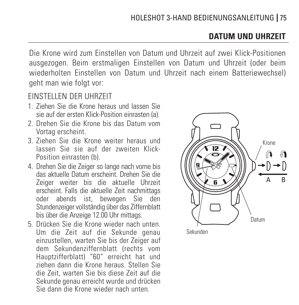 Oakley Holeshot 3 Hand User Manual | Page 76 / 99