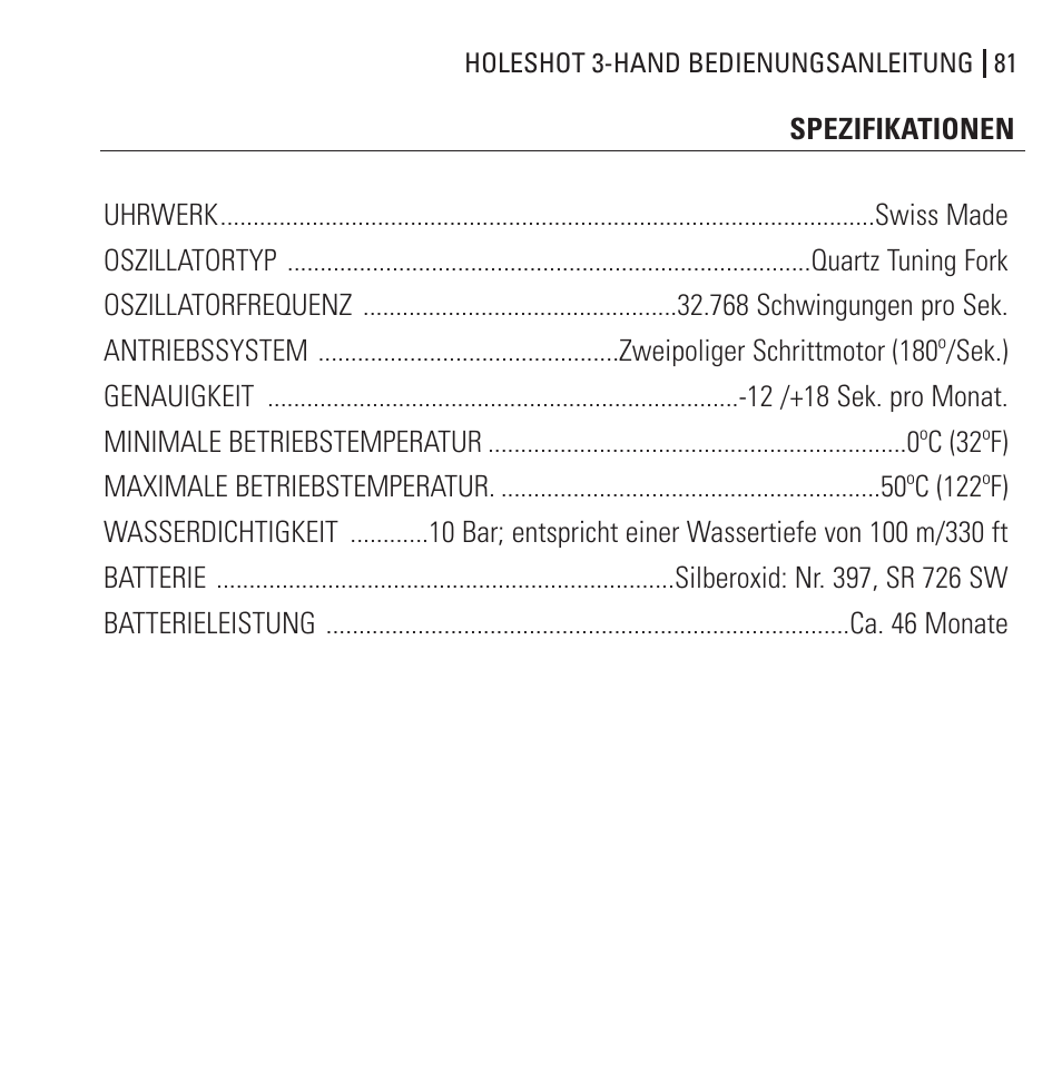 Oakley Holeshot 3 Hand User Manual | Page 82 / 99