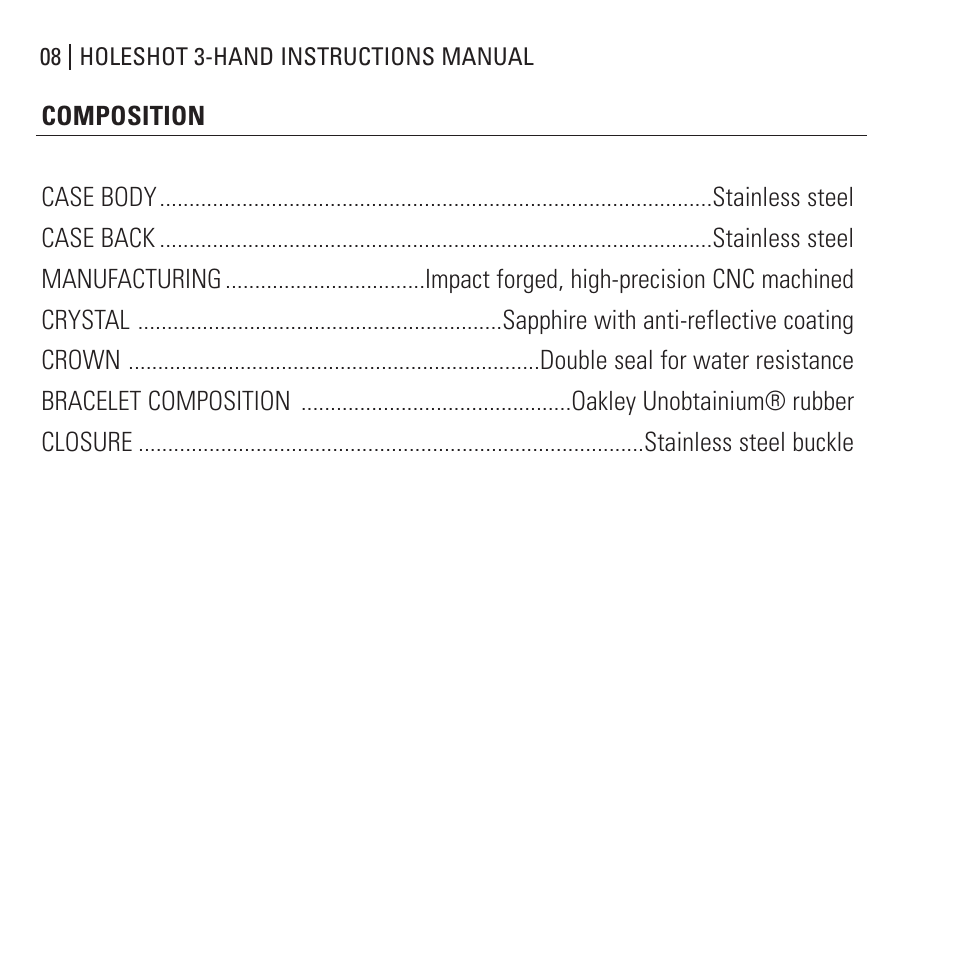 Oakley Holeshot 3 Hand User Manual | Page 9 / 99