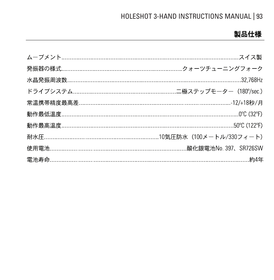 Oakley Holeshot 3 Hand User Manual | Page 94 / 99