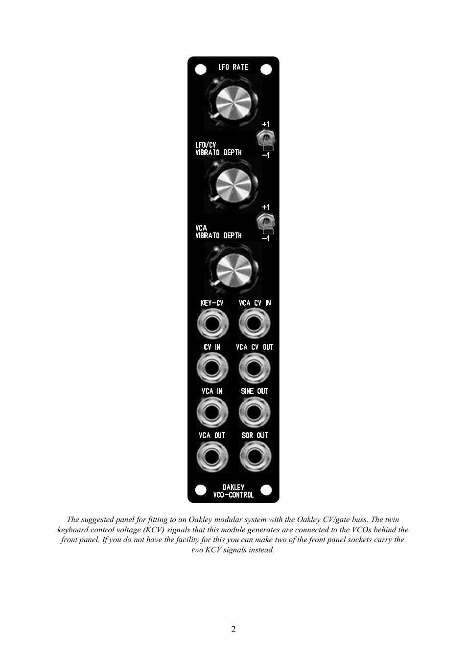 Oakley VCO 5U User Manual | Page 2 / 8