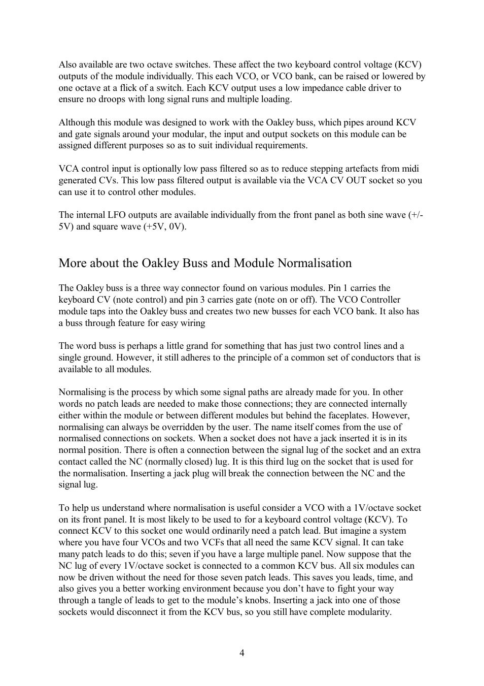 Oakley VCO 5U User Manual | Page 4 / 8
