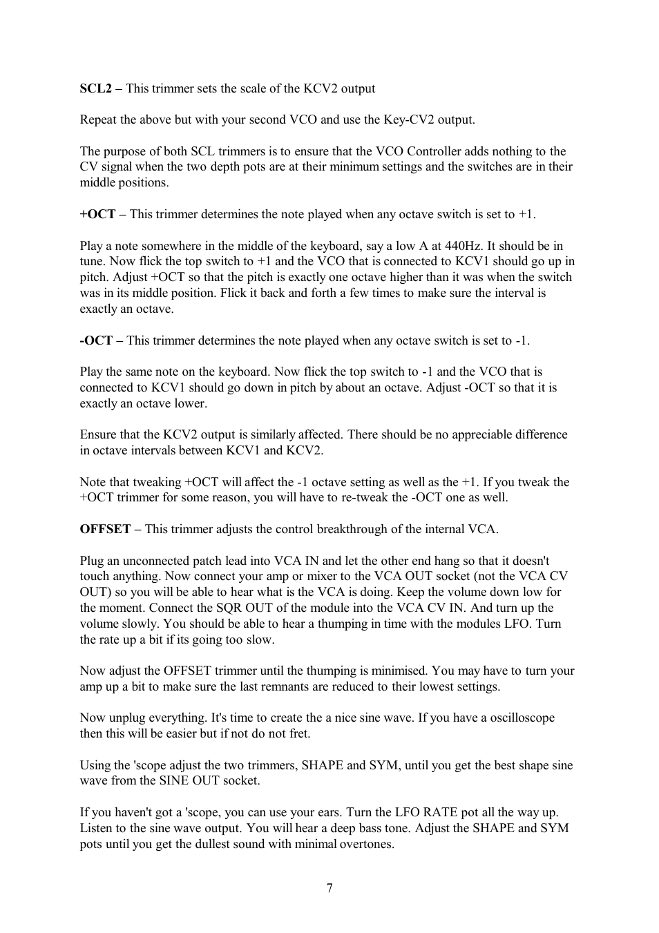 Oakley VCO 5U User Manual | Page 7 / 8