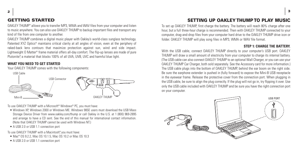 Setting up oakley thump to play music | Oakley THUMP User Manual | Page 3 / 14