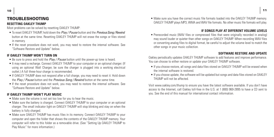 Oakley THUMP User Manual | Page 7 / 14