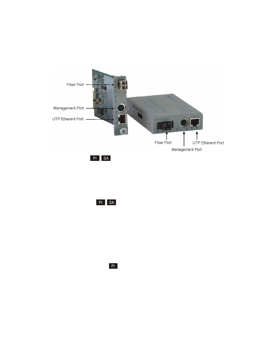 0 port structure, 1 overview, 1 management port | 2 utp and fiber ports, 3 backplane ethernet ports, Port structure, Overview, Management port, Utp and fiber ports, Backplane ethernet ports | Omnitron Systems Technology iConverter 10/100M User Manual | Page 4 / 47