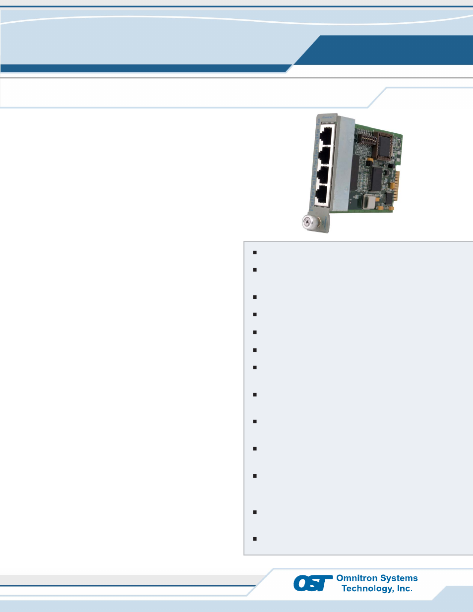 Omnitron Systems Technology OST iConverter 4Tx VT User Manual | 2 pages