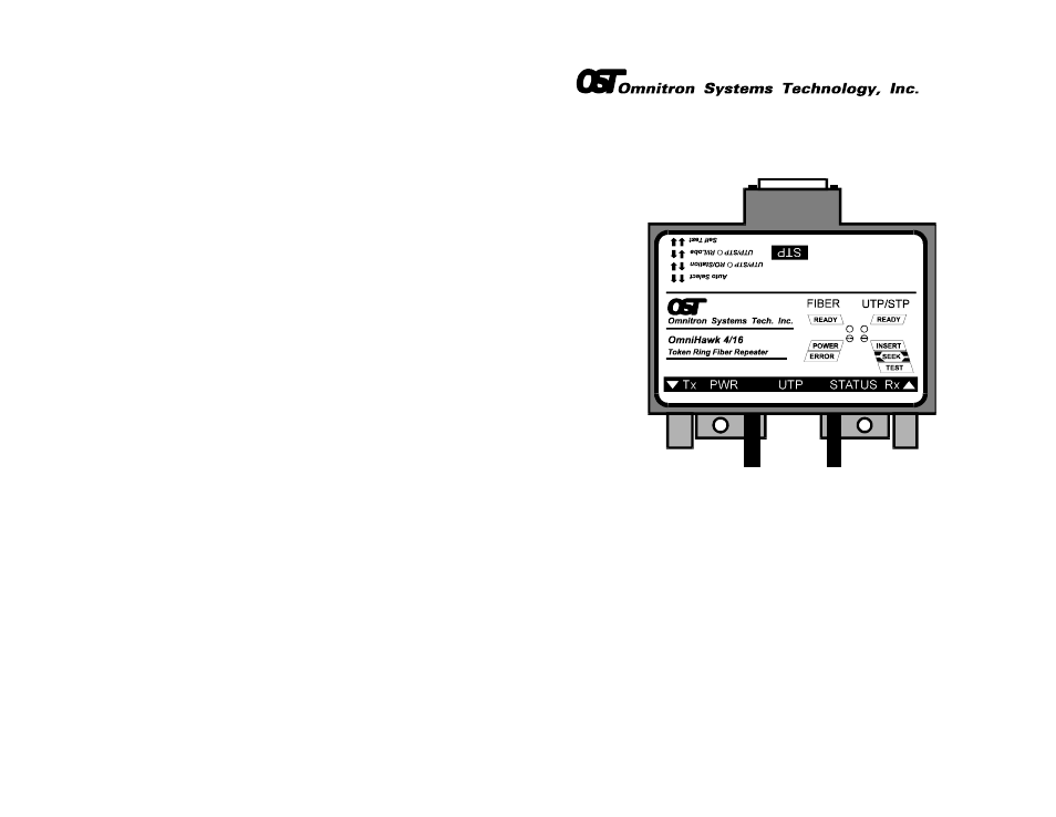 Omnitron Systems Technology 4/16 Token Ring Fiber Converter OmniHawk User Manual | 8 pages
