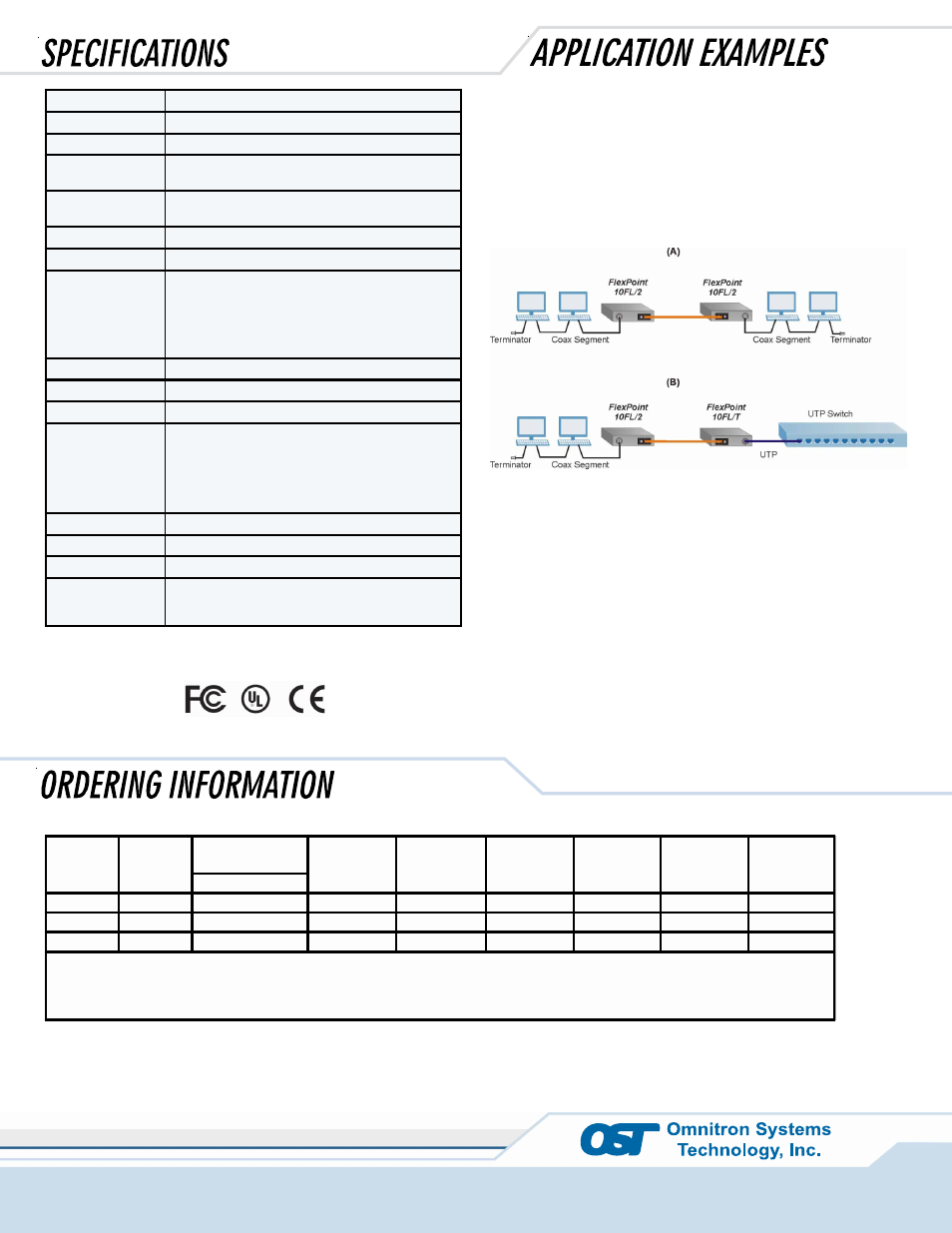 Omnitron Systems Technology FlexPoint 10FL/2 User Manual | Page 2 / 2