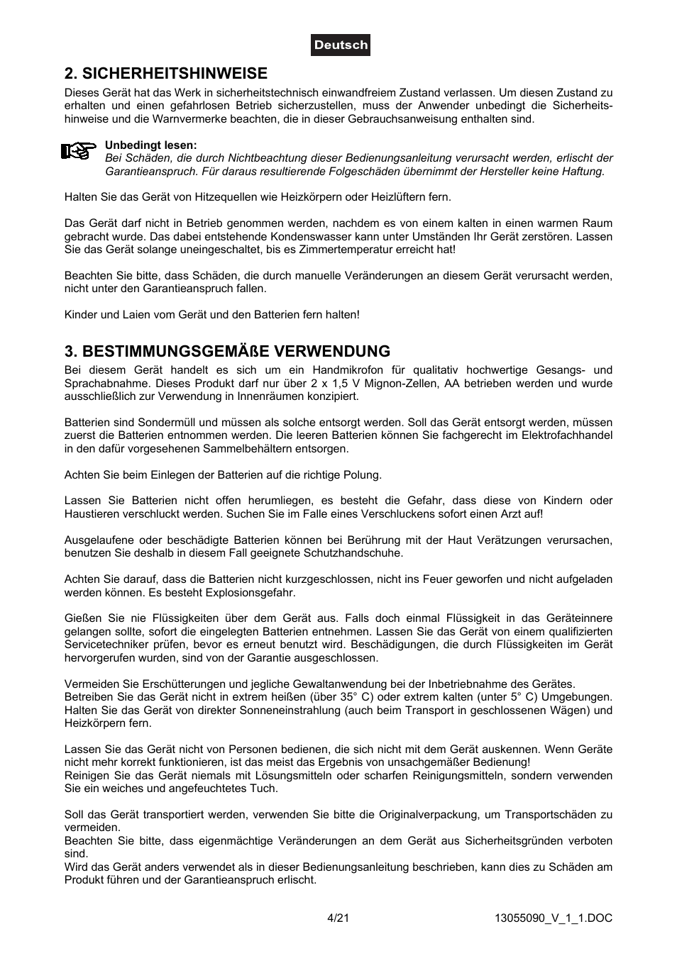 Sicherheitshinweise, Bestimmungsgemäße verwendung | Omnitron Systems Technology HM-1000 User Manual | Page 4 / 21