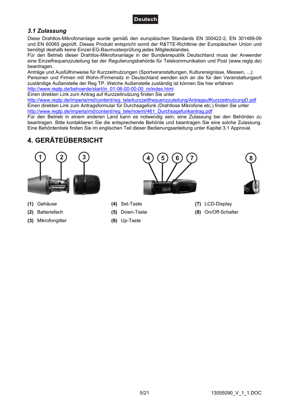 1 zulassung, Geräteübersicht | Omnitron Systems Technology HM-1000 User Manual | Page 5 / 21