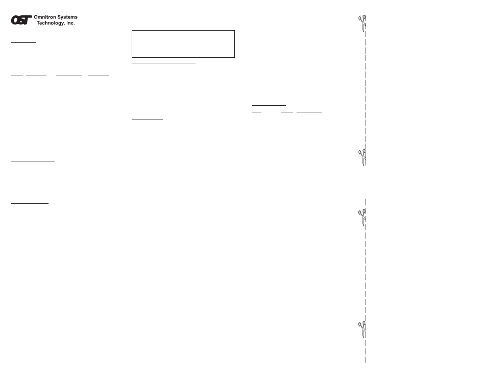 Omnitron Systems Technology FlexPoint 100Fx/Tx User Manual | 1 page