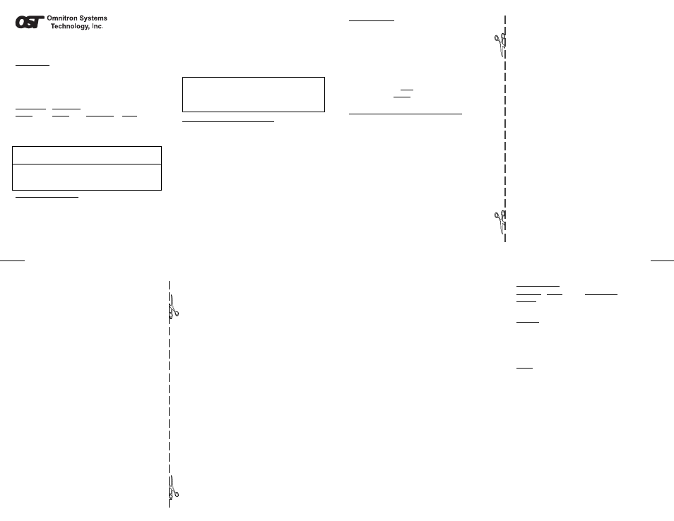 Omnitron Systems Technology 1Fx+4U User Manual | 1 page