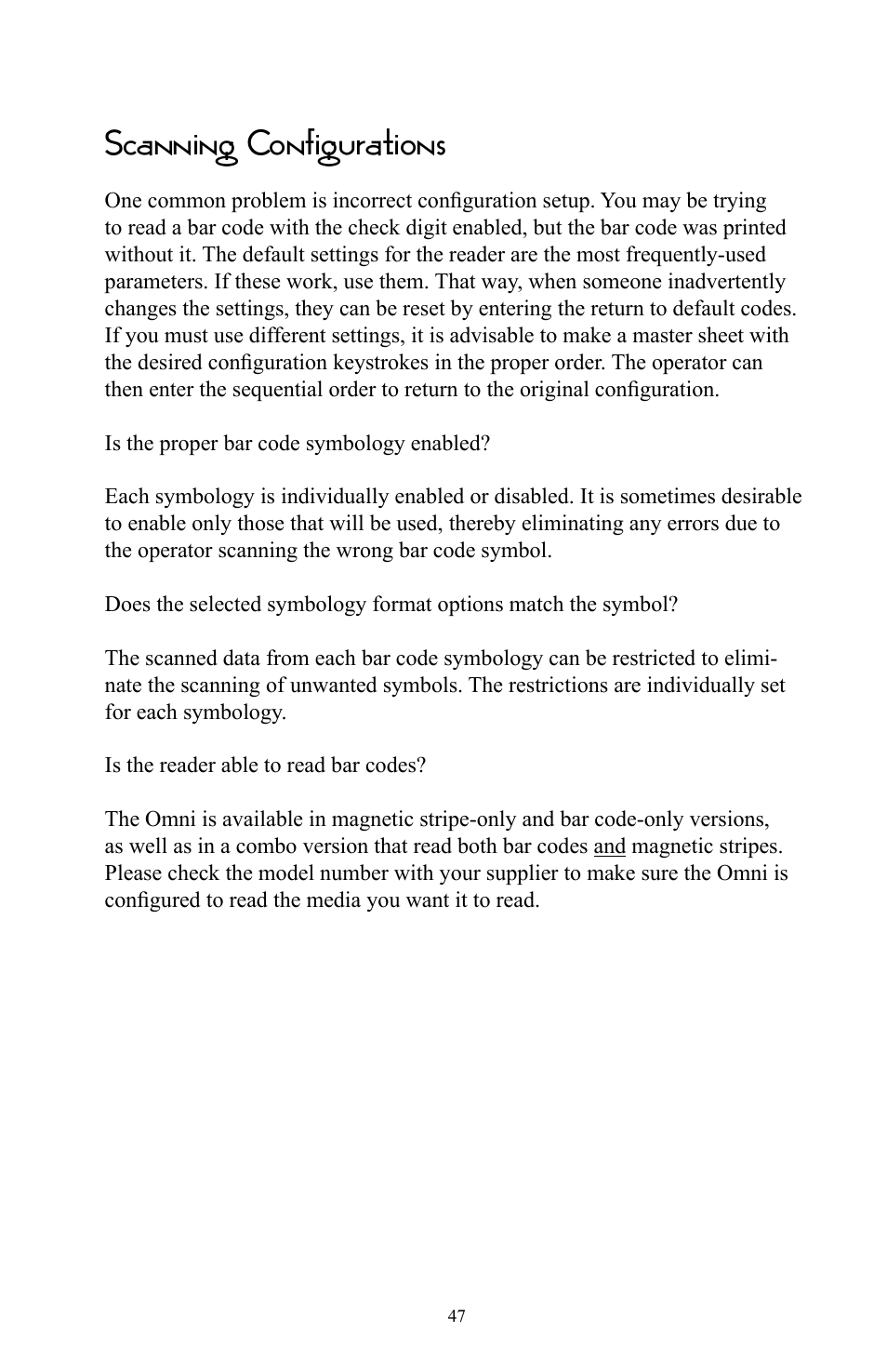 Scanning configurations | Omnitron Systems Technology RS-232 User Manual | Page 53 / 71