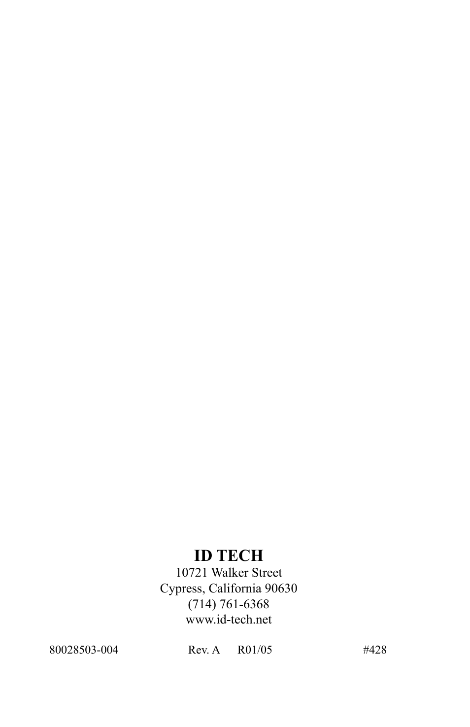 Id tech | Omnitron Systems Technology RS-232 User Manual | Page 71 / 71