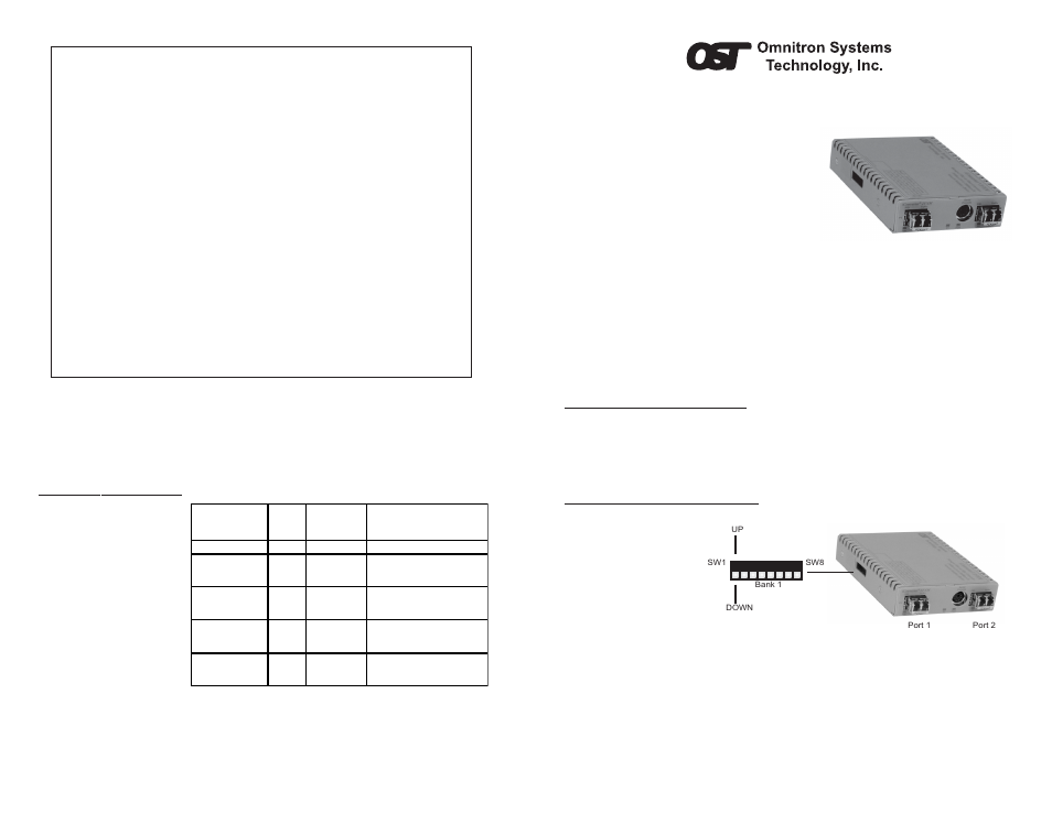 Omnitron Systems Technology iConverter 2FXM2 Standalone Module User Manual | 2 pages