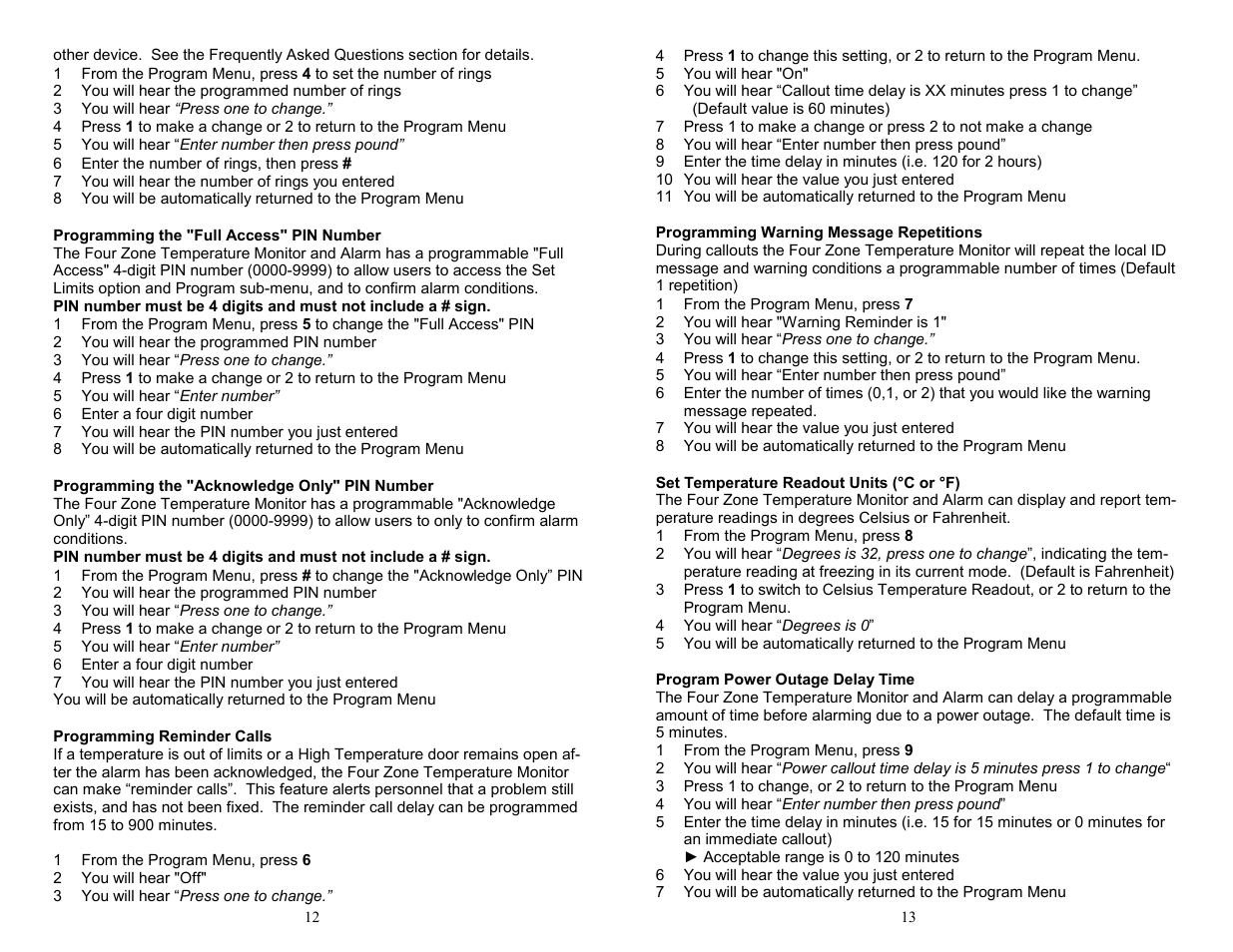 Omega Engineering Four Zone Temperature OMA-VM520-DCP User Manual | Page 12 / 12