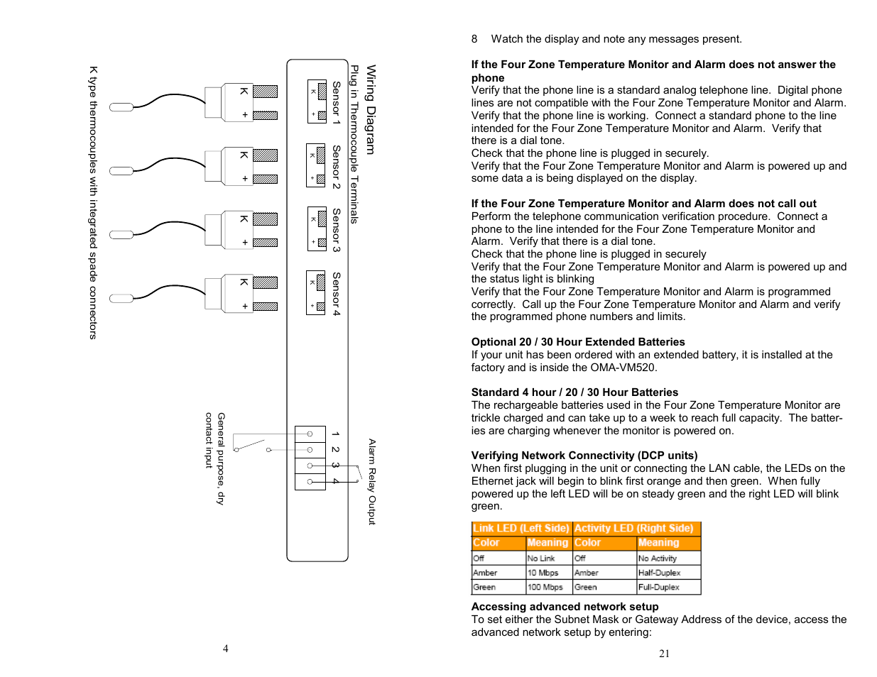 Omega Engineering Four Zone Temperature OMA-VM520-DCP User Manual | Page 4 / 12