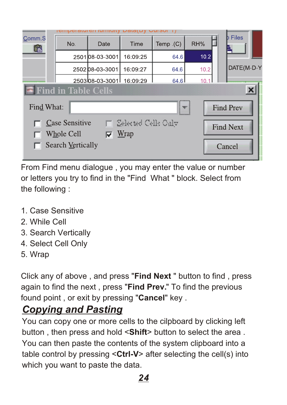 Copying and pasting | Omega Engineering OM88128 User Manual | Page 27 / 45