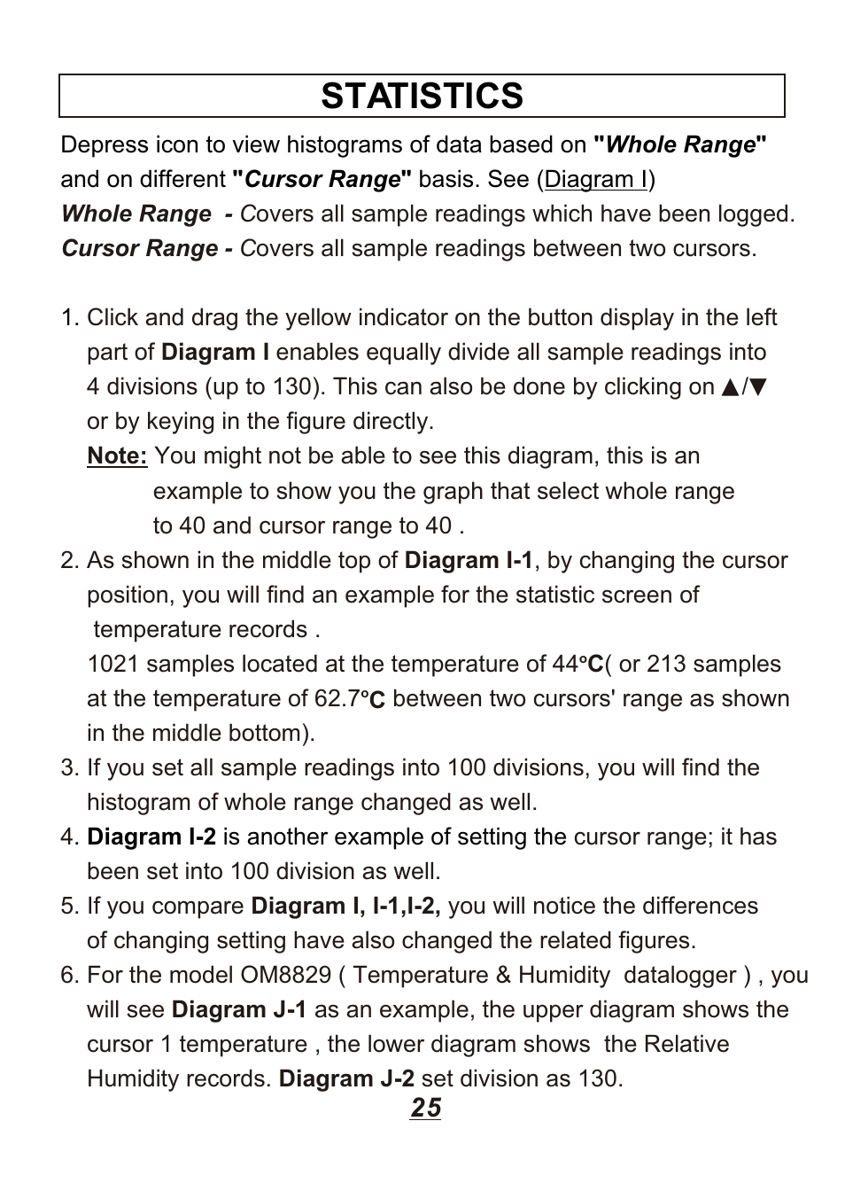 Statistics | Omega Engineering OM88128 User Manual | Page 28 / 45