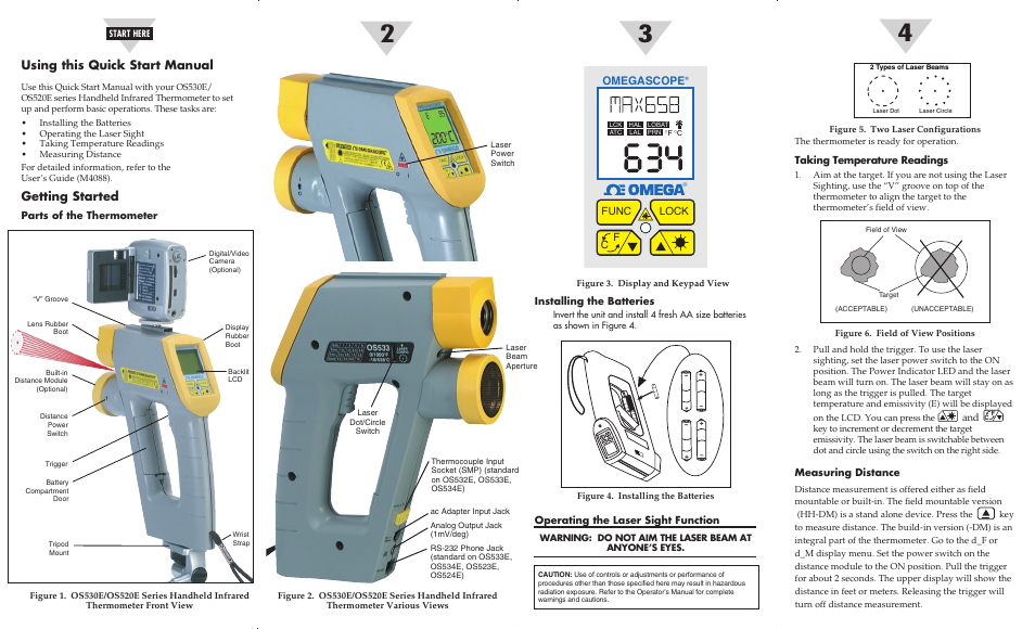 Using this quick start manual, Getting started, Omegascope | Omega Engineering OMEGASCOPE OS532E User Manual | Page 2 / 2