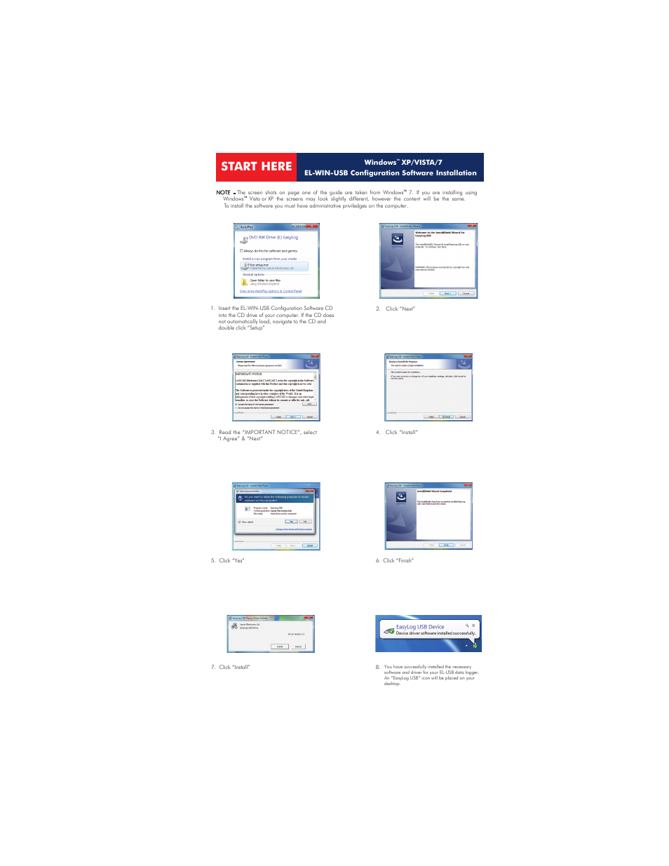 Start here | Omega Engineering OM-EL-WIN-USB OM-EL-USB-TC User Manual | Page 4 / 12