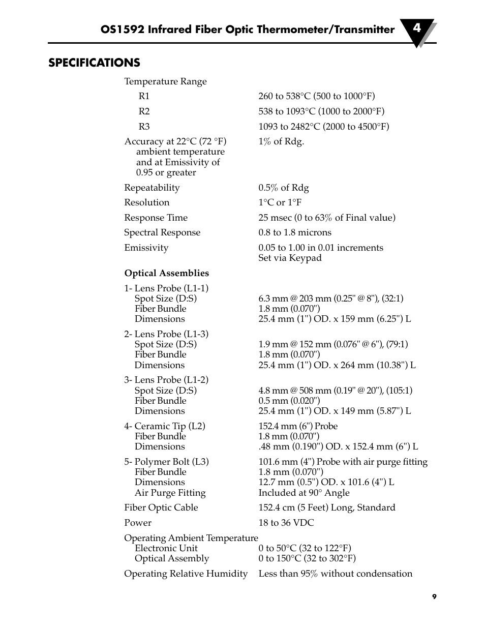 Omega Engineering OS1592 User Manual | Page 14 / 18