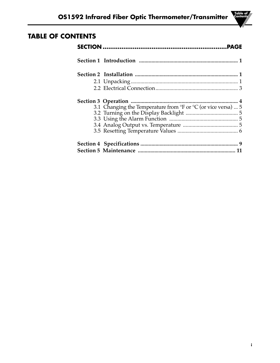 Omega Engineering OS1592 User Manual | Page 4 / 18