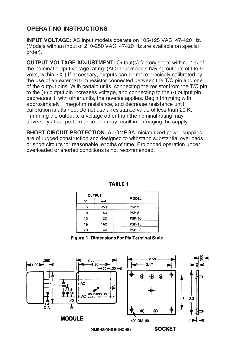 Omega Engineering PSP User Manual | Page 2 / 4